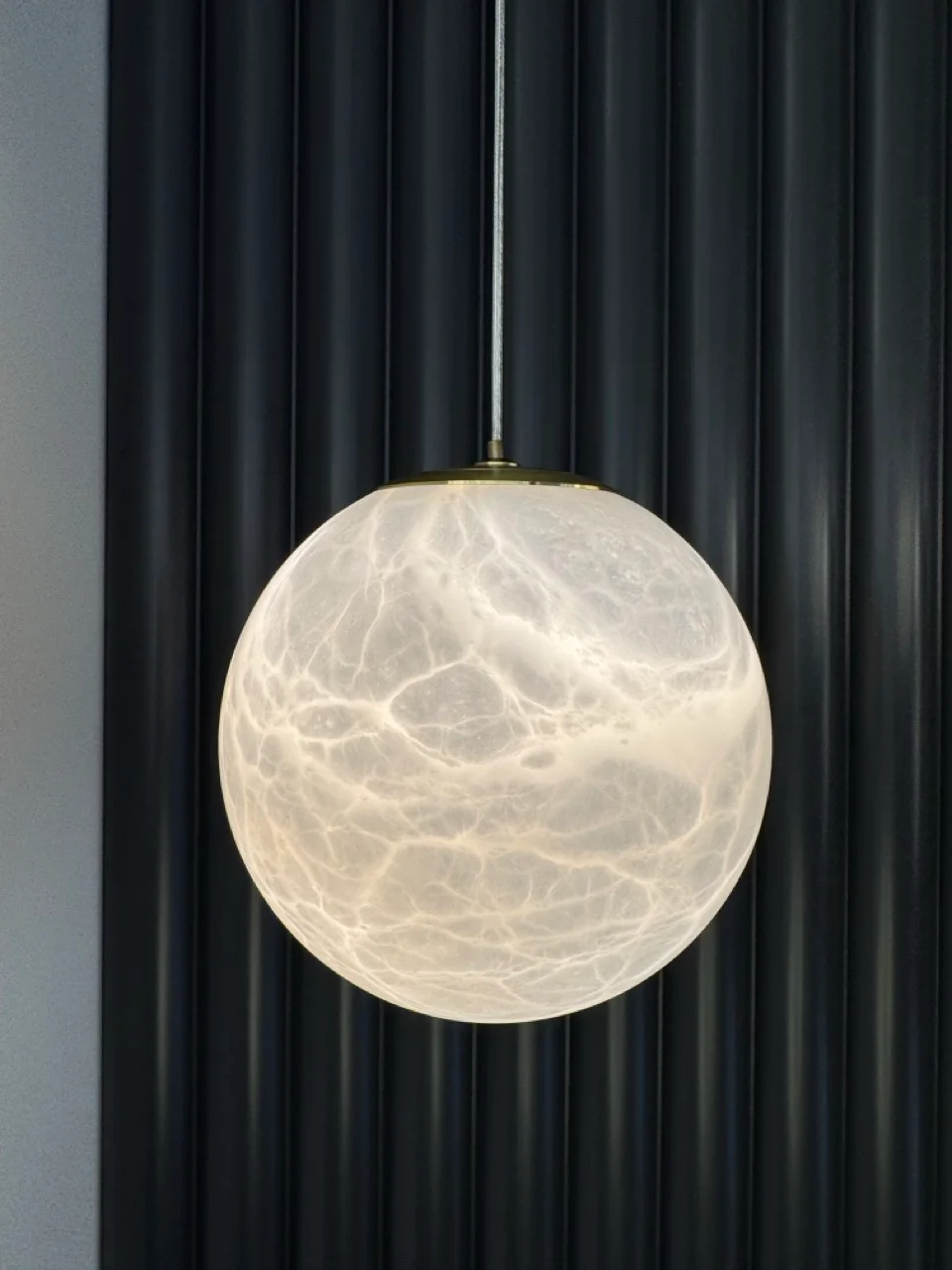 Pendant lamp Molina S1 Alabaster Spanish Marble G9 D20 BRS