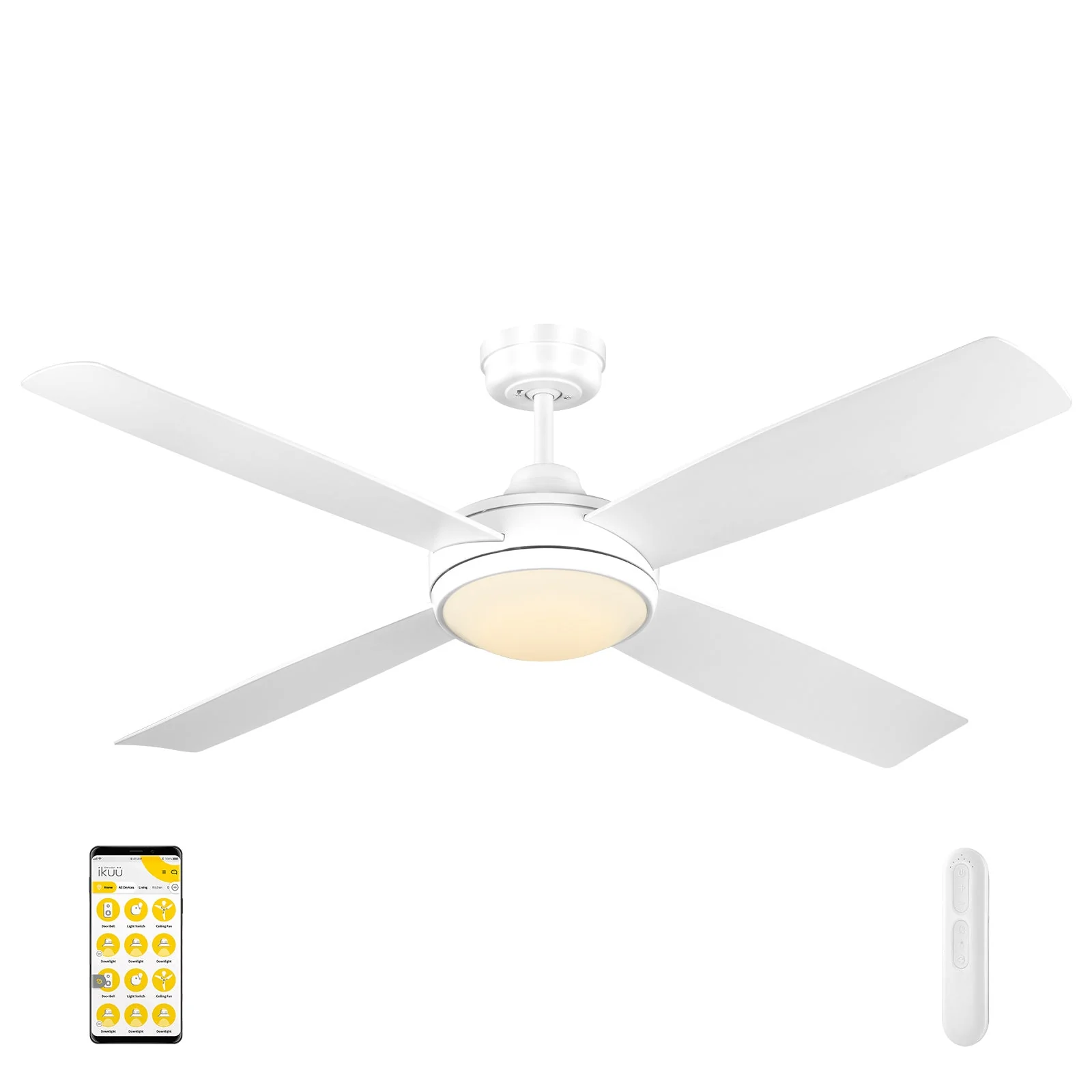 Ceiling fan Anova D52 DC Ikuu Smart Wi-Fi with LED 20W DIm and Remote WH