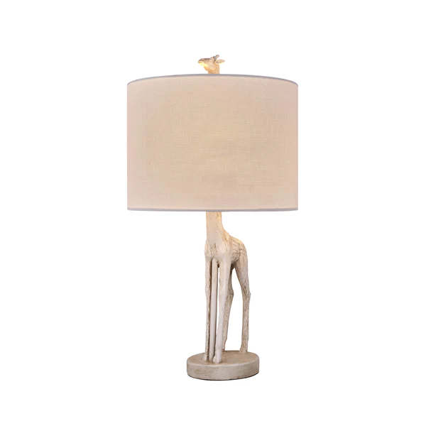Table Lamp Giraffe Standing White
