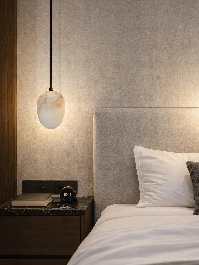 Pendant lamp Ateca P15 Alabaster Spanish Marble G9 BL