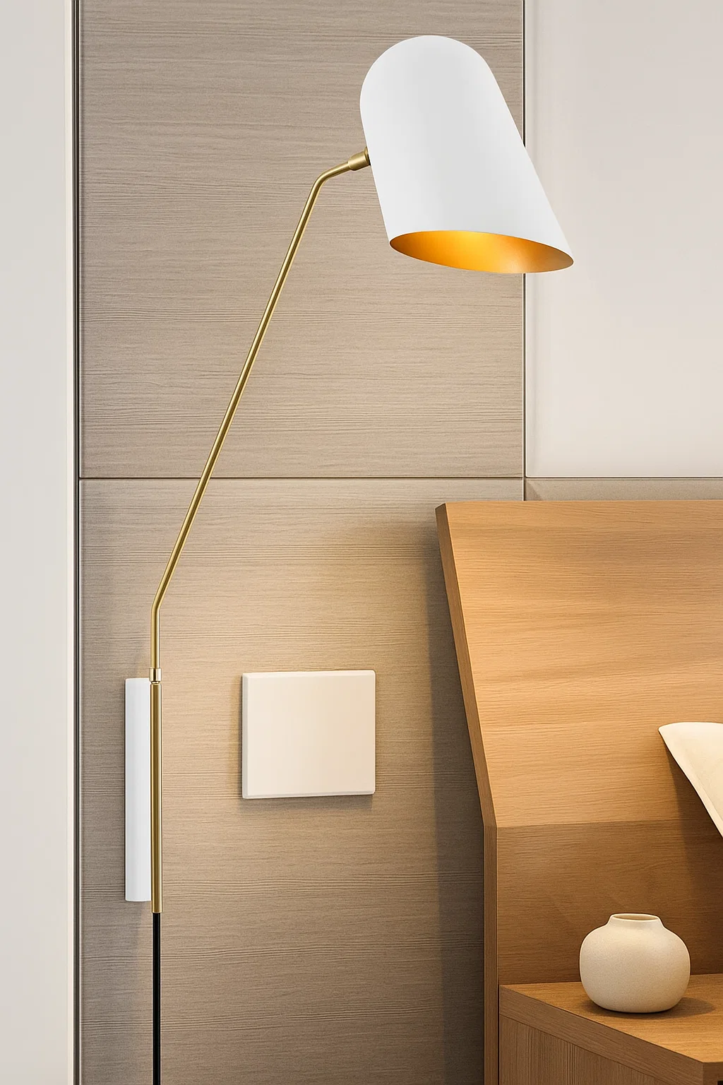 Wall lamp Clone wall WH with In-Line Switch Flex and Plug DIY