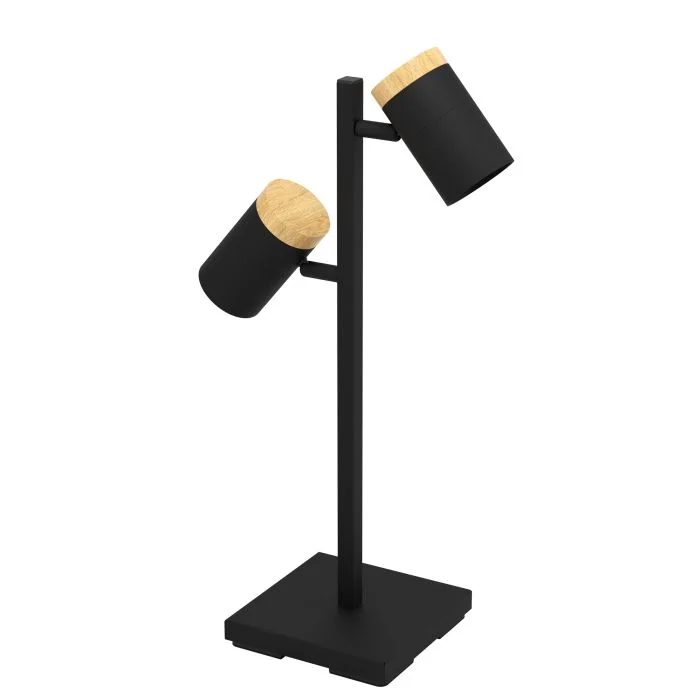 Table lamp CARTAGENA 2X5W GU10 4000K BLK-WOOD