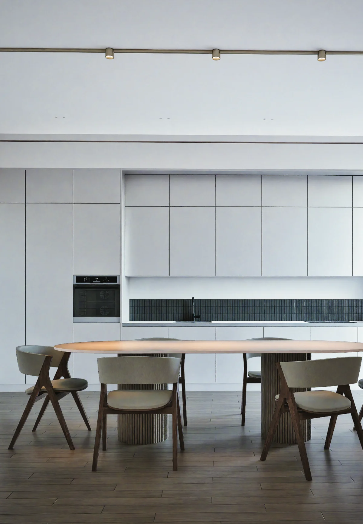 Surface mounted track set 5 Muse 48V 24W CCT BRS