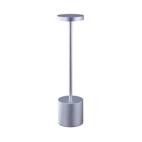 Table Lamp Portable LED Bar rechargeable Silver