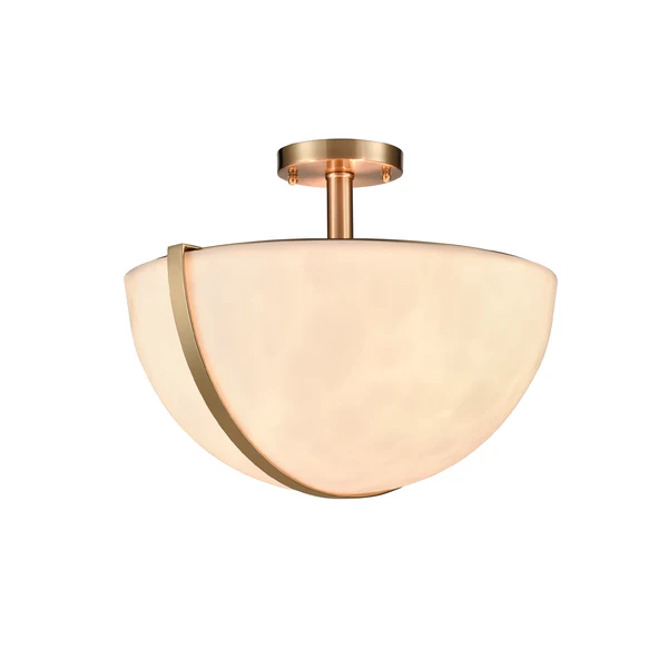 Pendant lamp Eclipse Marble Alabaster E27 BRS