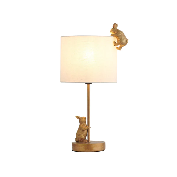 Table Lamp Two Rabbits Playing