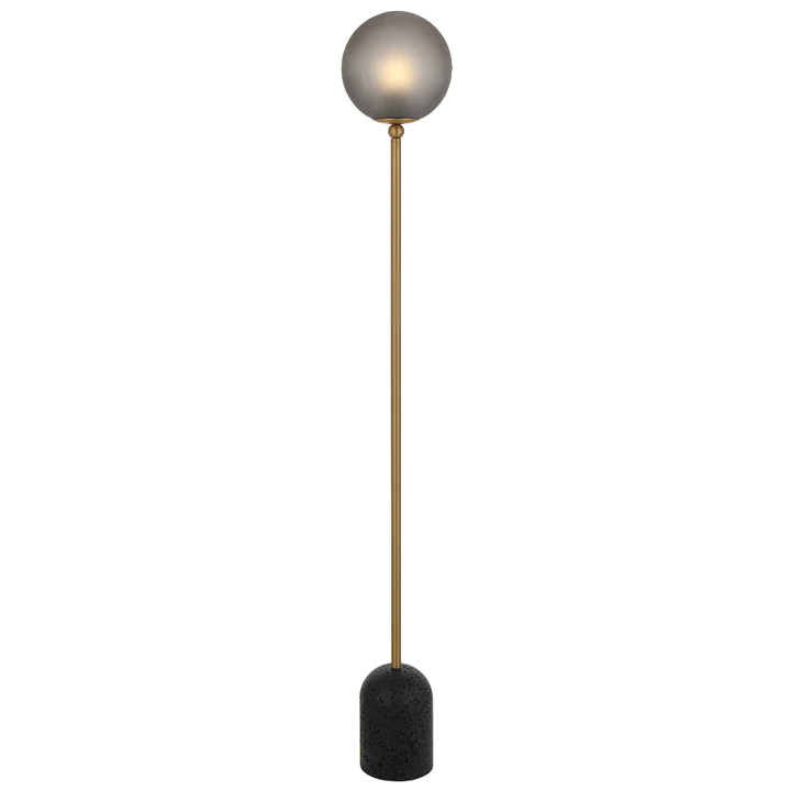 Floor lamp GINA E27 D200 H1500 BLACK TRAVE