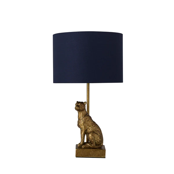 Table Lamp Cheetah Sitting Copper