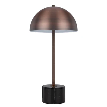 Table lamp Domez 2x E27 Antique Bronze Black Marble