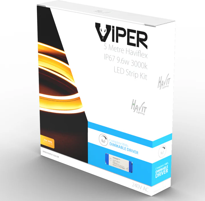 Viper Haviflex 9.6w Per Metre 5m LED Strip kit 3000k