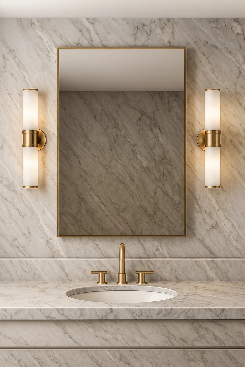 Wall light Herman Double Alabaster E14 BRS