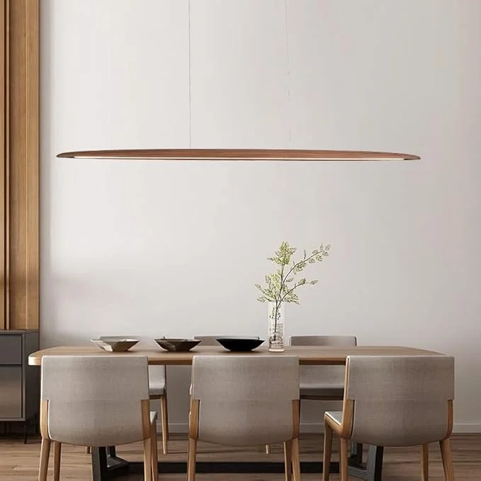 Pendant lamp Noce Walnut Timber L180 LED 28W 3CCT Dim