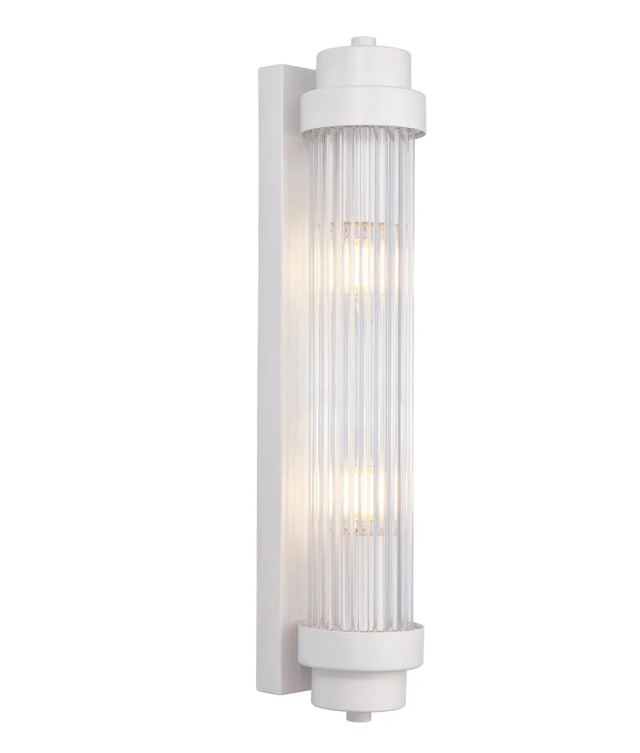Wall light VARILLAS5 Up-Down Clear Glass Rod White 10W
