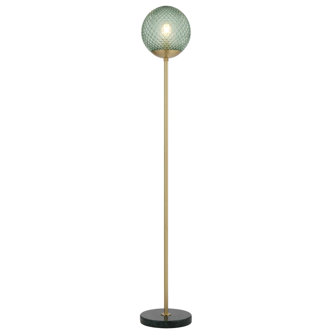 Floor lamp ELWICK E27 D250 GREEN MARBLE