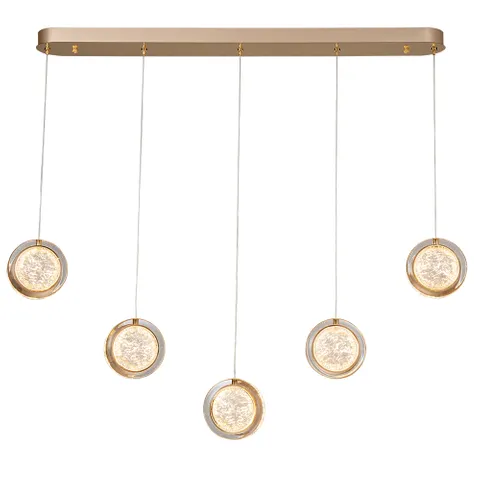 Pendant light Yoyo-5 Bar LED 50W 3CCT GLD