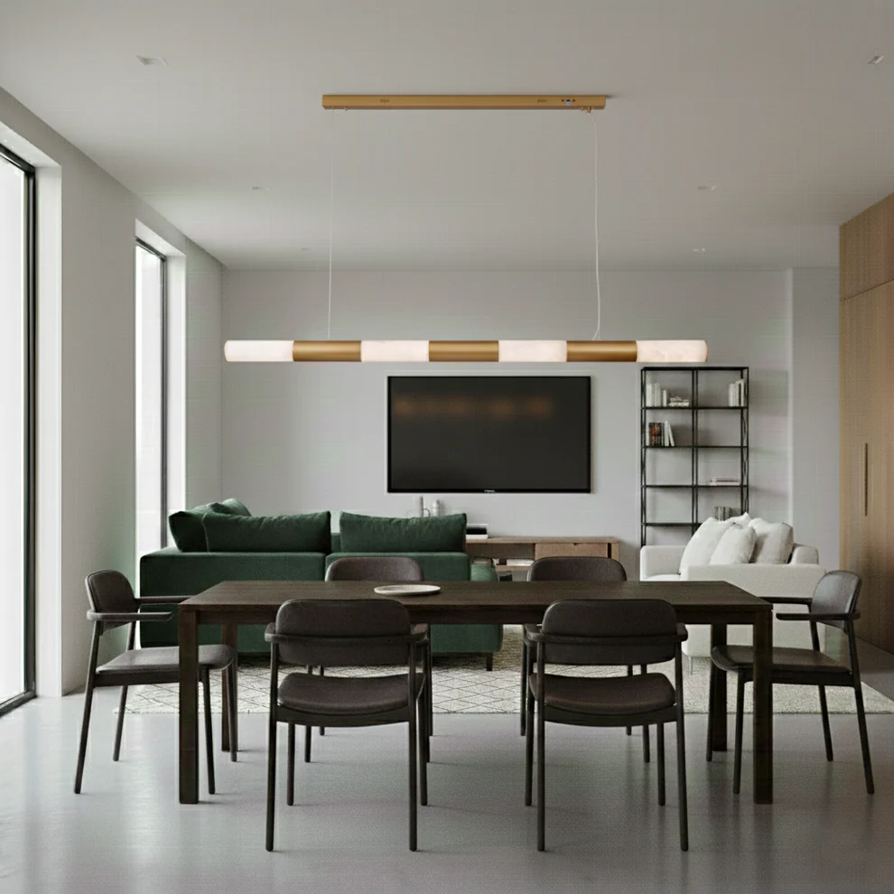 Pendant lamp Heliora Marble L180 BRS