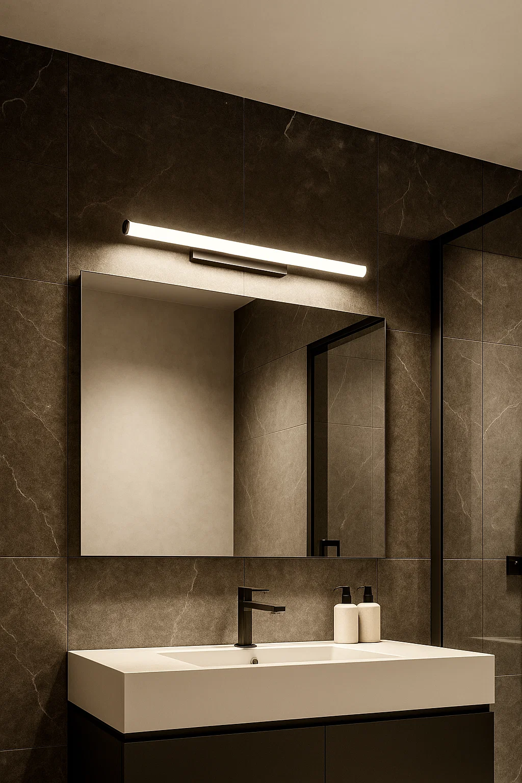 Wall light MIRROR-15 Tricol LED 15W 86cm BLK