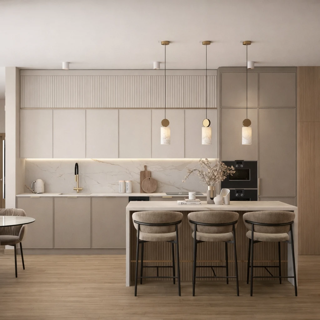 Pendant lamp Stella Marble H26 BRS