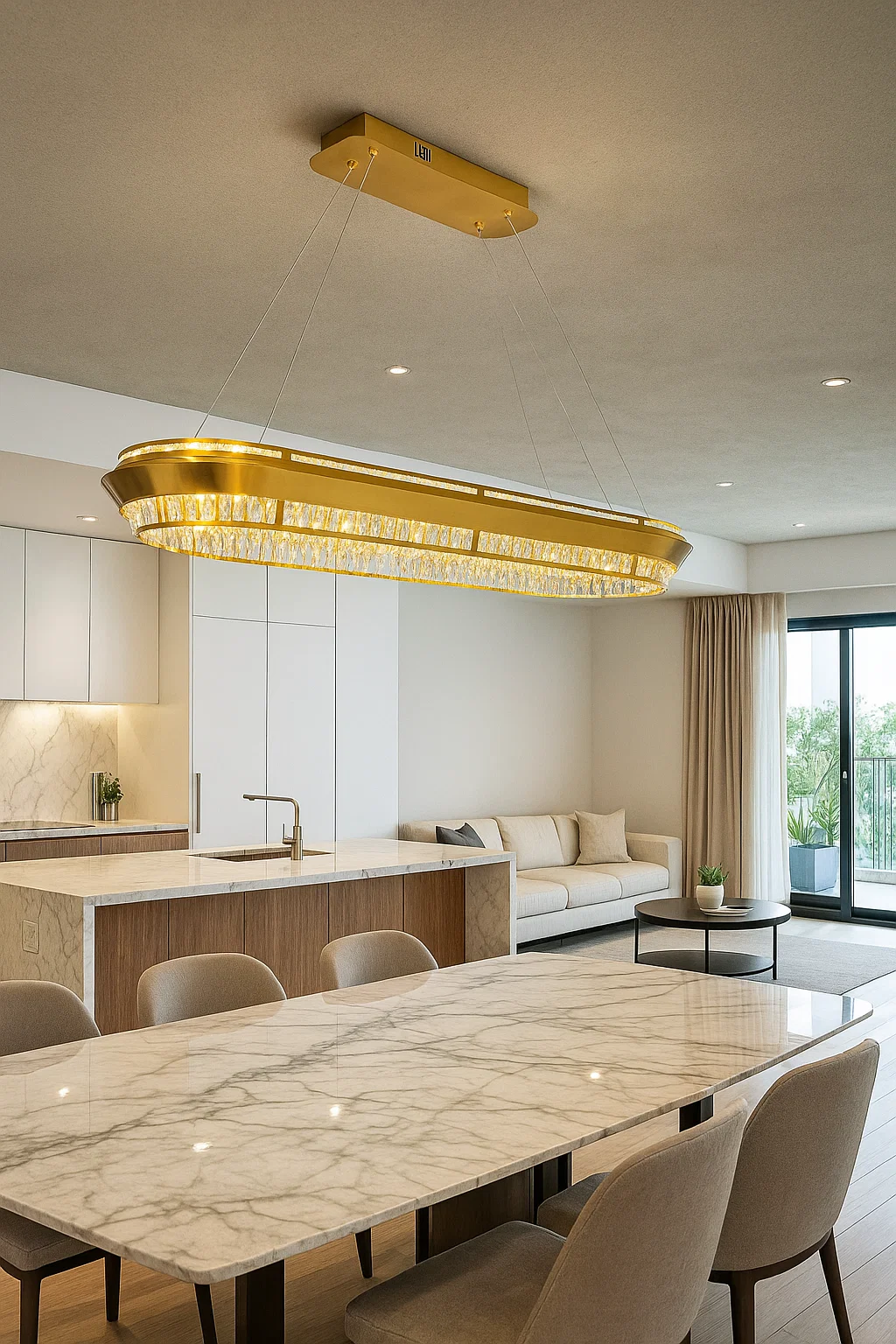 Pendant lamp Royal Crystal LED 60W CCT Dim L120 GL remote