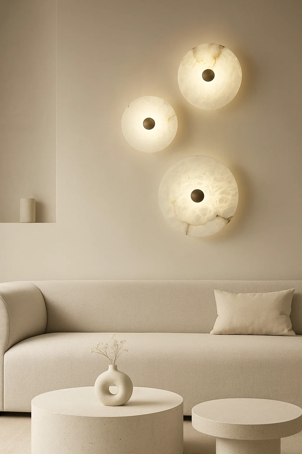 Wall light Zarra Alabaster Spanish Marble LED 9W 3CCT BRS