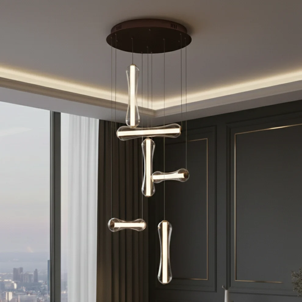 Pendant lamp Bruno 6 LED D80 BRZ