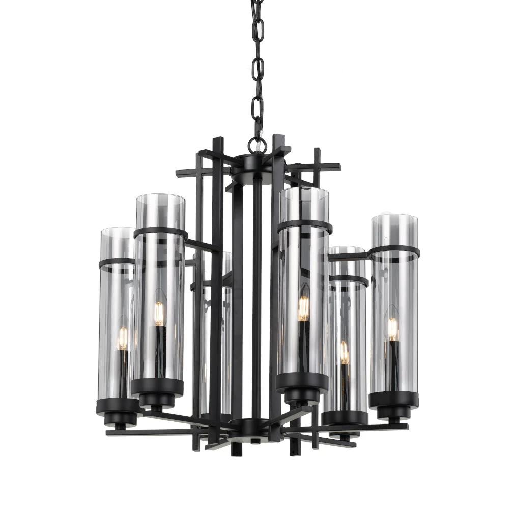 Pendant BURGESS 6 Lights BLK