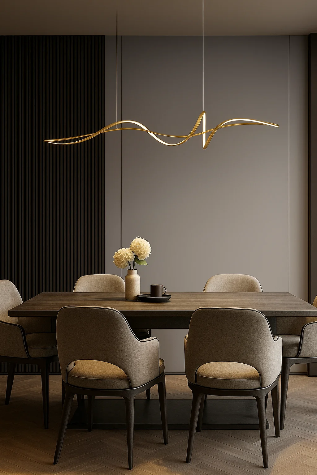 Pendant lamp Famous linear 2 P2 LED 20W 3K L1400 GL