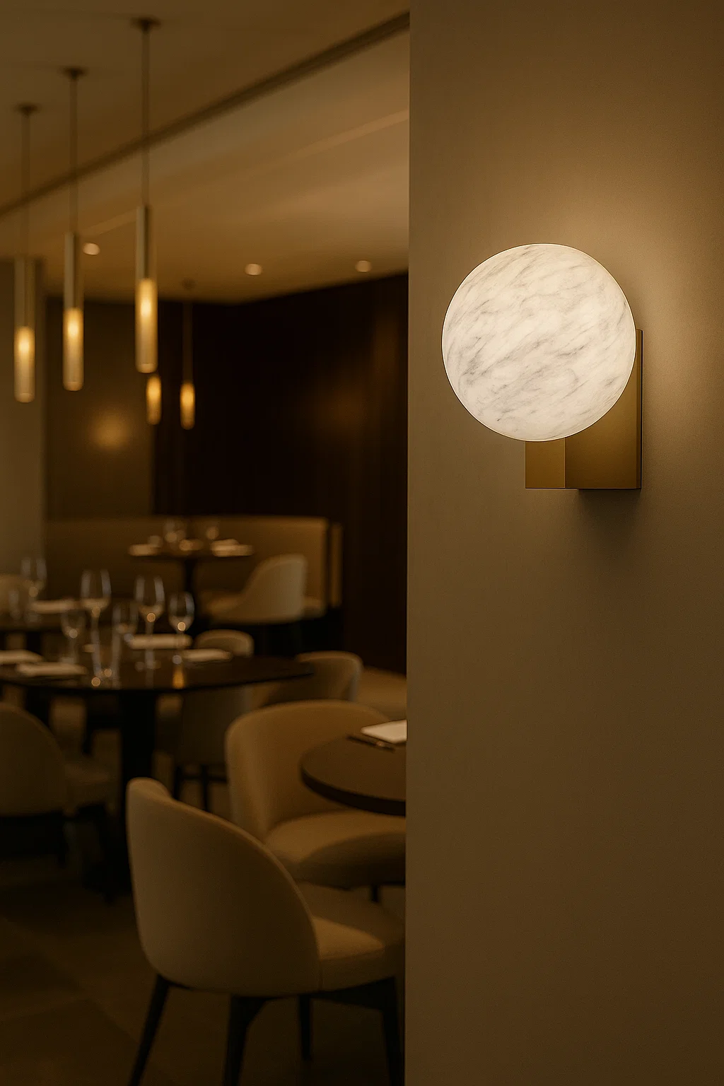 Wall light Veras W1 Alabaster Spanish Marble LED 5W BRS