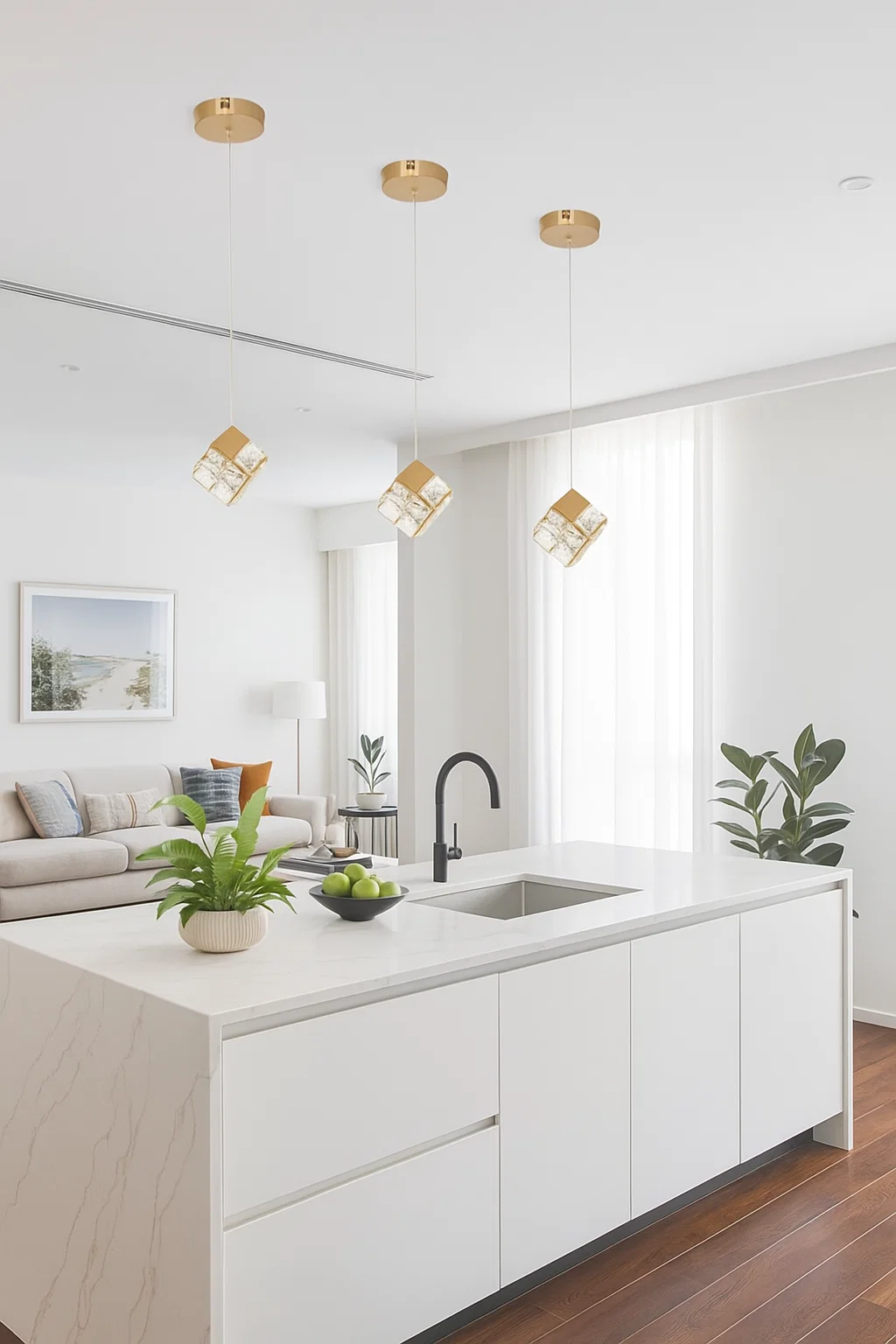 Pendant lamp Tesseract 1 Crystal LED 3.5W CCT Dim D18 GL remote