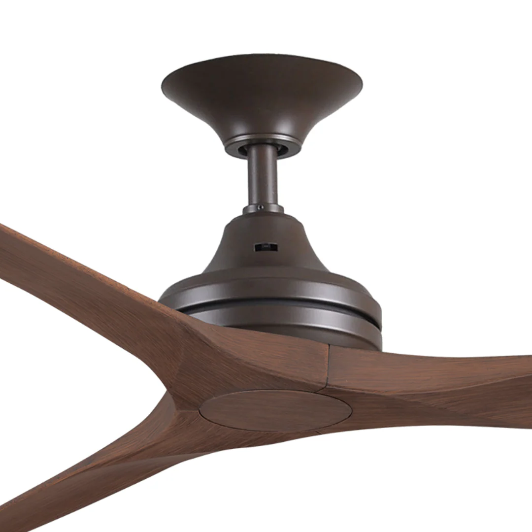 Ceiling fan Spitfire AC D60 Black Base Walnut Blades 17w LED Light