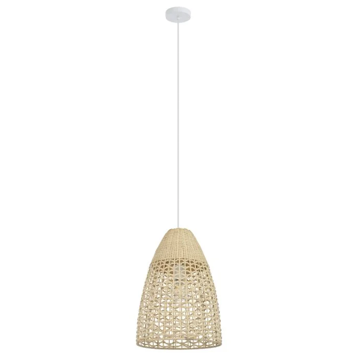 Pendant lamp Sambucona Tall E27 D350 Cane Nat