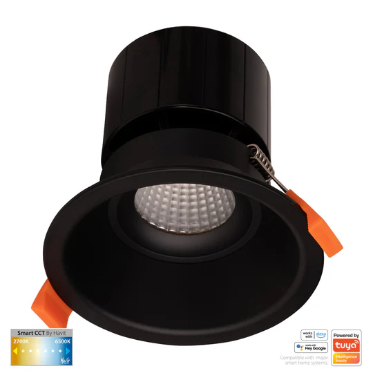 Recessed Downlight Prime CCT LED 12W IP54 WIFI BLK
