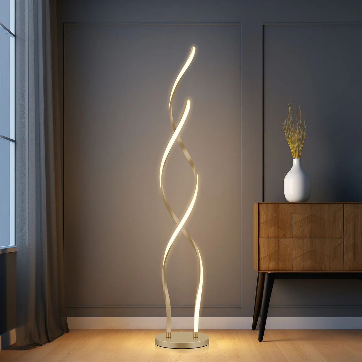 Floor Lamp Acropora LED Gold