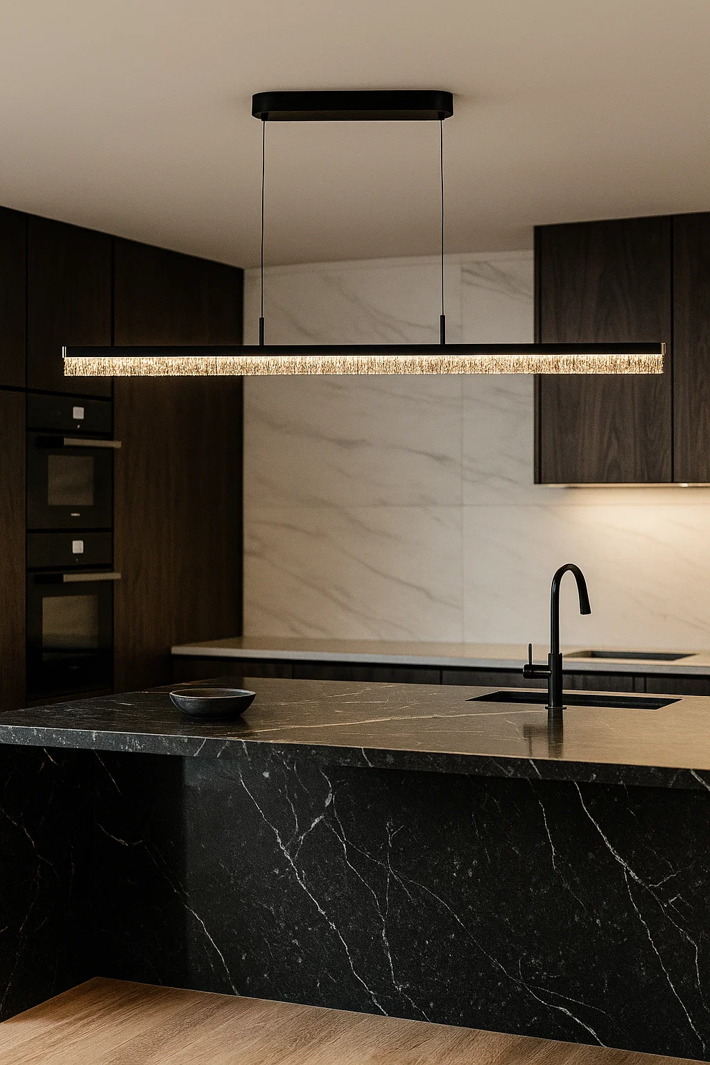 Pendant lamp Brystol Crystal LED 40W 3CCT L200 BLK