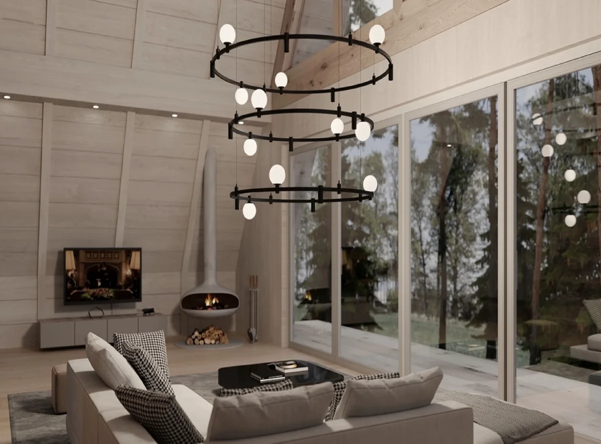 Pendant light Black track Modern 9 Z4000 D100 D80 D60 LED 55W 3K