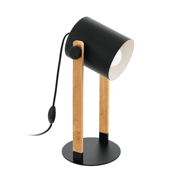 Table lamp HORNWOOD 1X60W E27 BLK-LIGHT WOOD