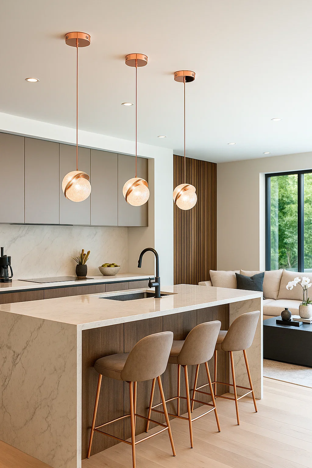 Pendant lamp Saturn LED 6W CCT Dim D18 Rose Gold remote