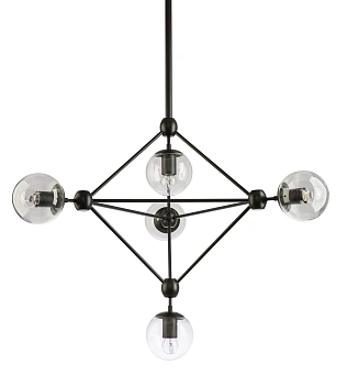 Pendant lamp KLESH-5L-Black E27 4W