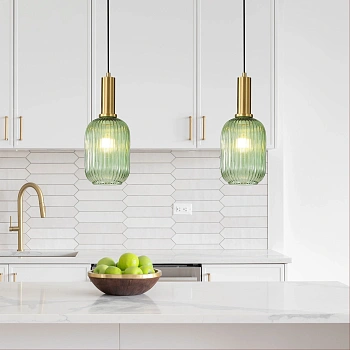 Single pendant LUXE.130 GREEN E27